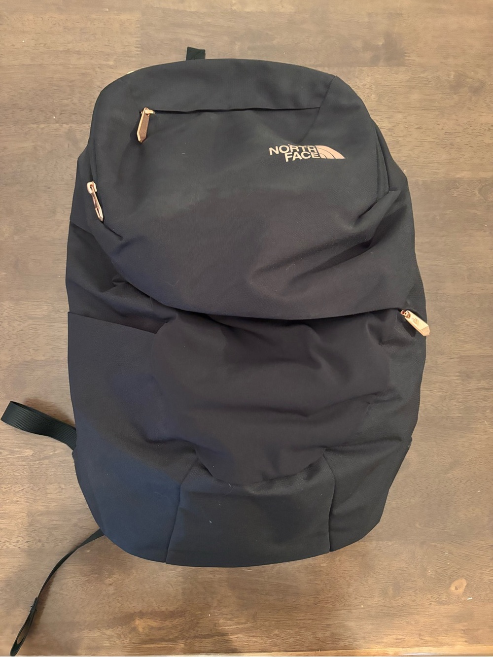 The North Face Black Backpack with Tan Accents